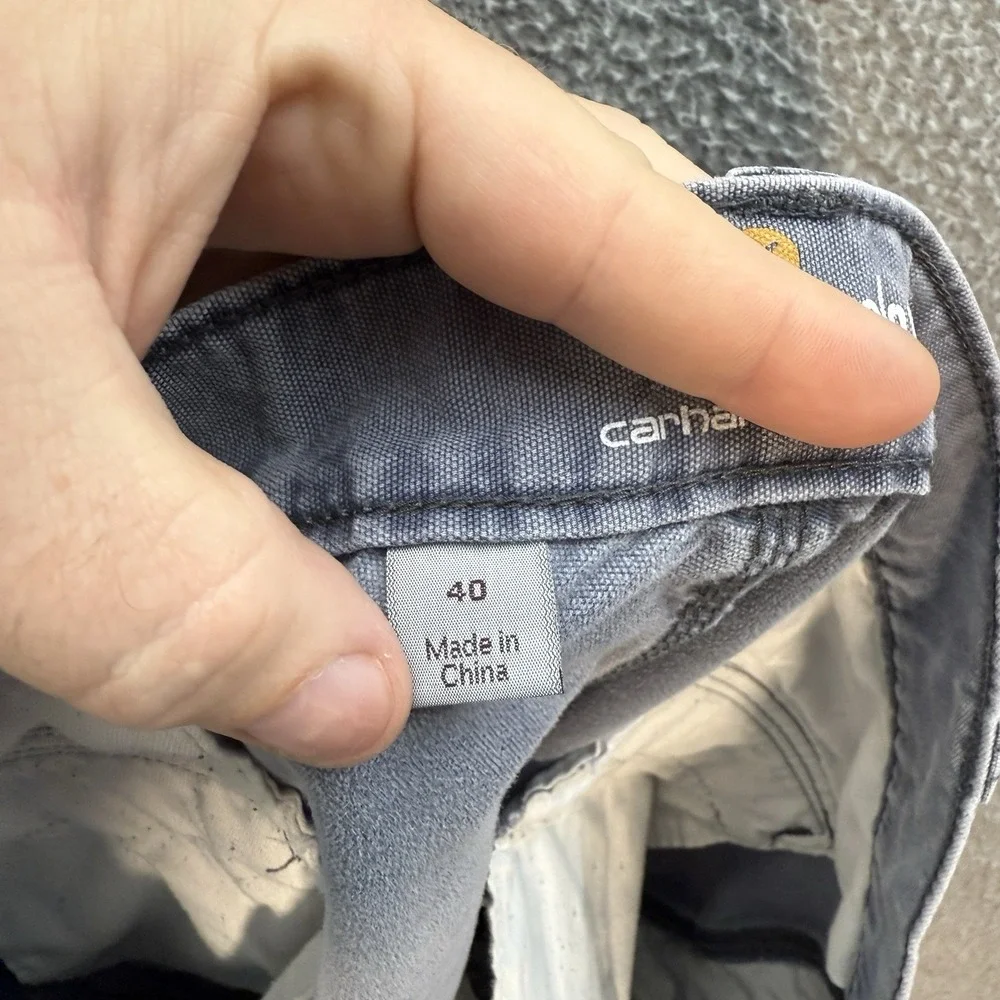 Carhartt Shorts Mens 40‎ Gray Duck Canvas Rugged Cargo Workwear Chore Grunge
